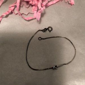 Sterling silver love knot bracelet—vintage